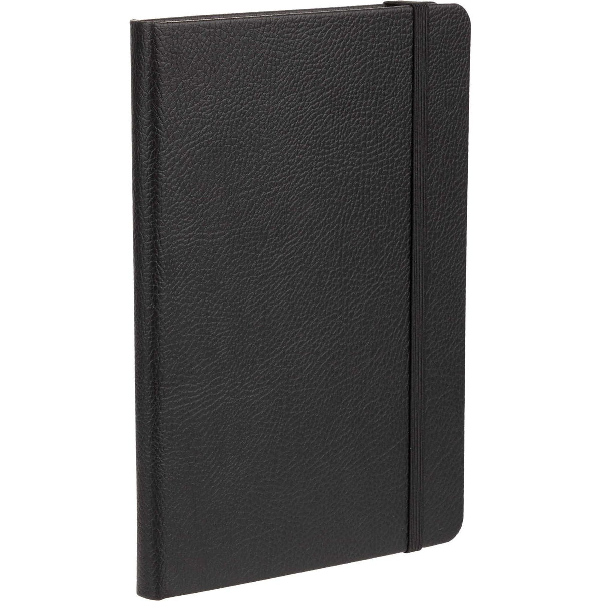 Pebble Texture Recycled Hardcover Journal, 5 x 7 Inches Debossing - Black - Right Angle