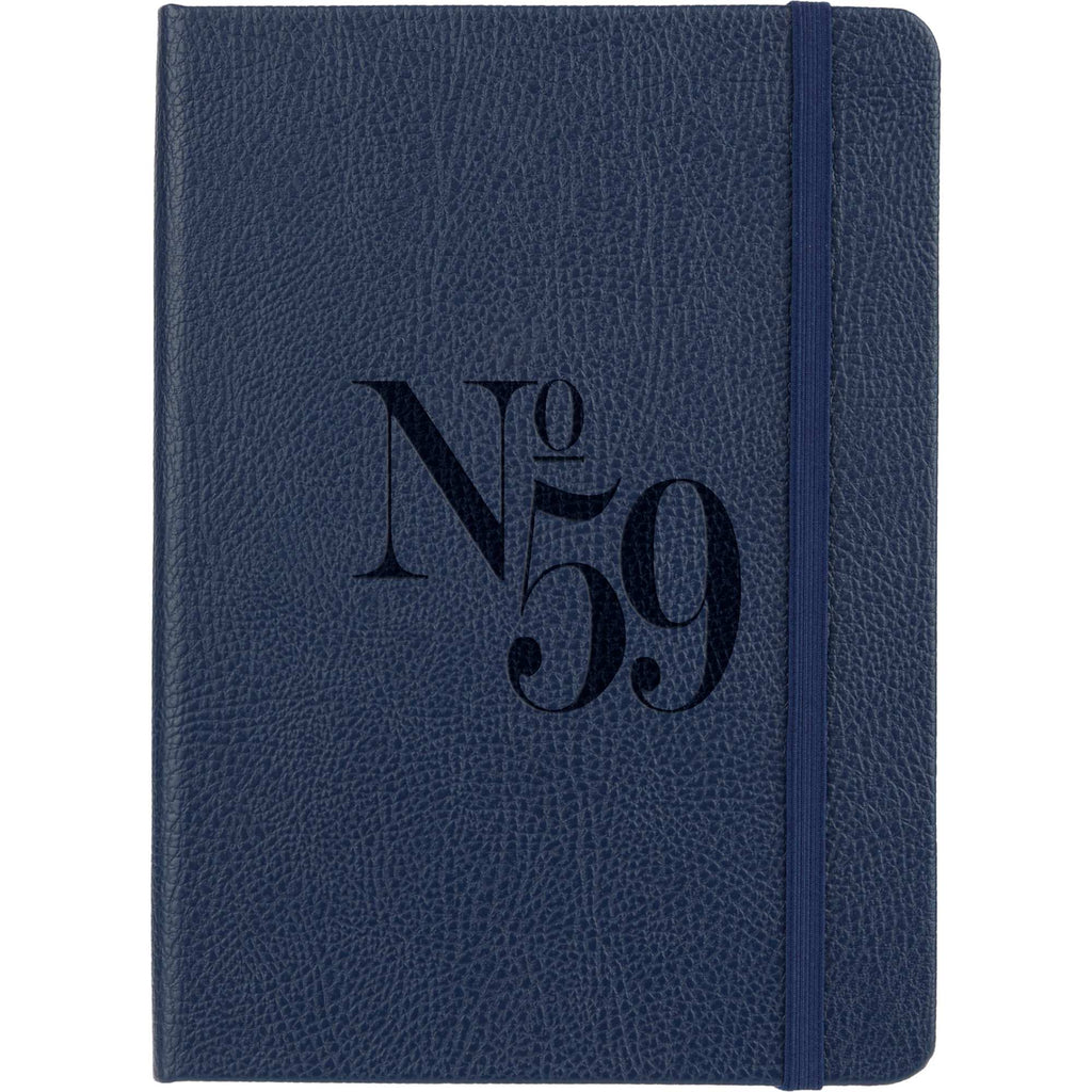 Pebble Texture Recycled Hardcover Journal, 5 x 7 Inches Debossing - Navy - Front