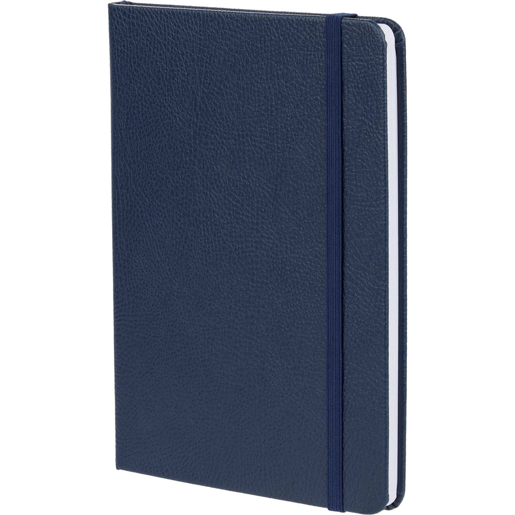 Pebble Texture Recycled Hardcover Journal, 5 x 7 Inches Debossing - Navy - Left Angle