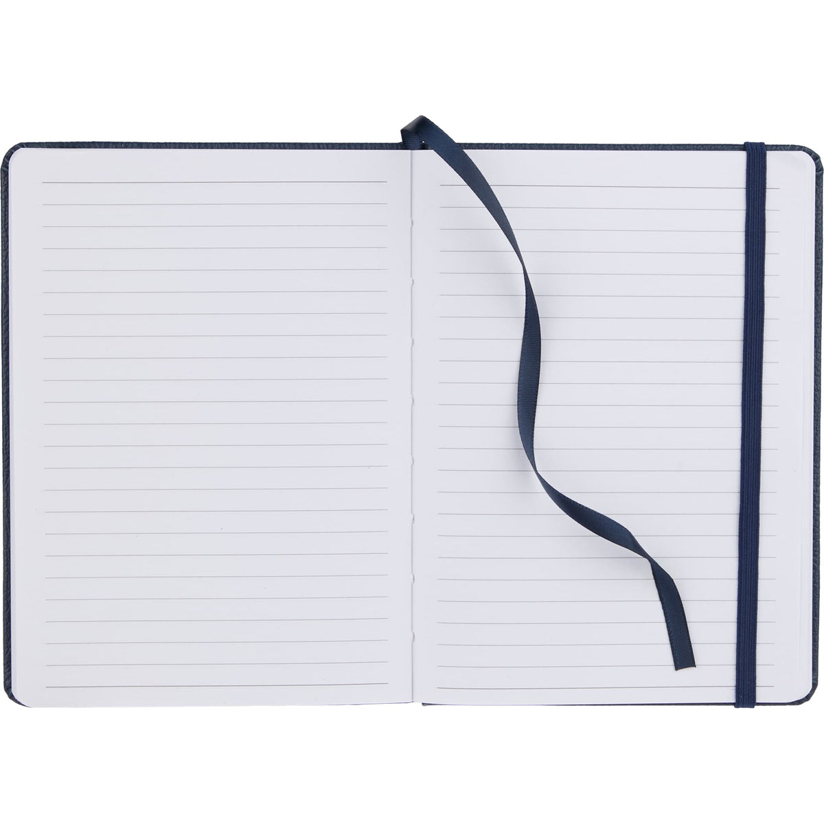 Pebble Texture Recycled Hardcover Journal, 5 x 7 Inches Debossing - Navy - Open