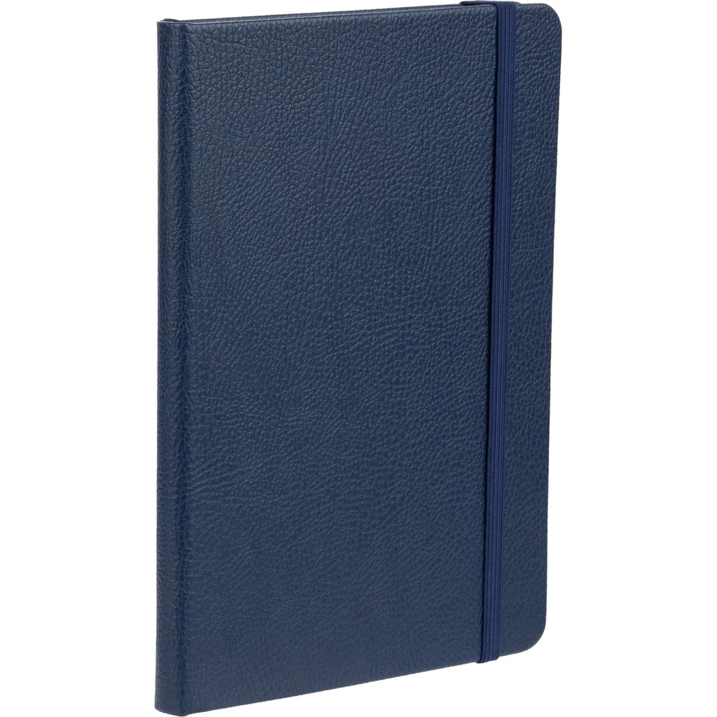 Pebble Texture Recycled Hardcover Journal, 5 x 7 Inches Debossing - Navy - Right Angle