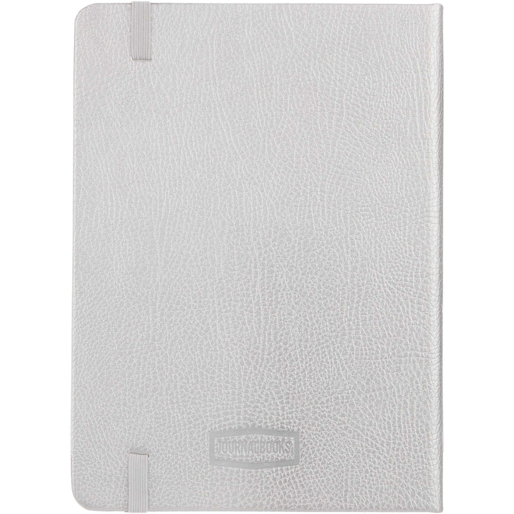 Pebble Texture Recycled Hardcover Journal, 5 x 7 Inches Debossing - Silver - Back