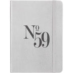 Pebble Texture Recycled Hardcover Journal, 5 x 7 Inches Debossing - Silver - Front