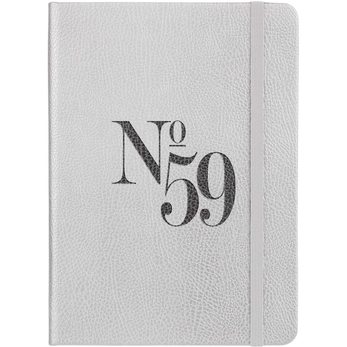 Pebble Texture Recycled Hardcover Journal, 5 x 7 Inches Debossing - Silver - Front