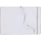 Pebble Texture Recycled Hardcover Journal, 5 x 7 Inches Debossing - Silver - Open