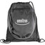 Peek Drawstring Bag with Mesh Front Full Color - Black - Front