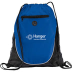 Peek Drawstring Bag with Mesh Front - Royal Blue - Front 2