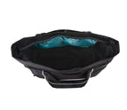 Peekaboo Diaper Bag with Changing Pad Transfer - Black-Turquoise - View 5