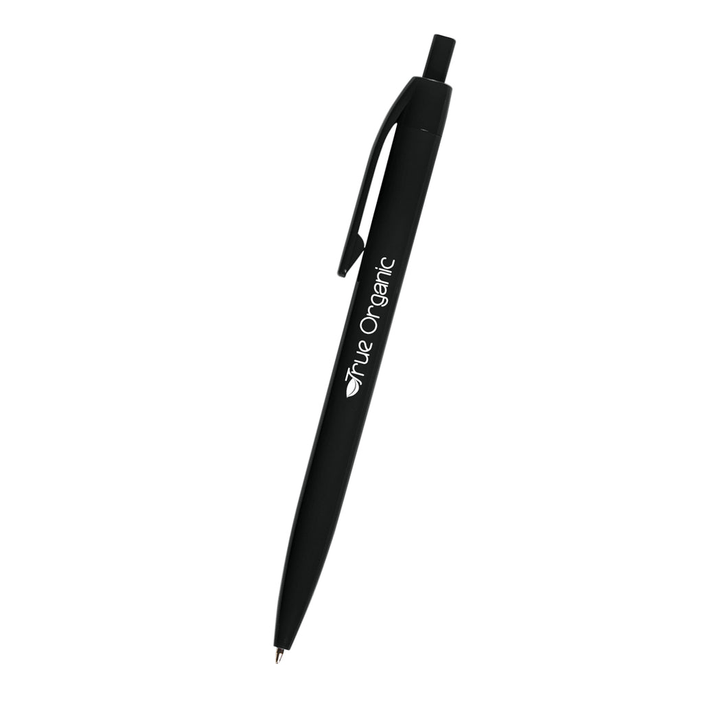 Pen with a Glossy Finish Full Color - Black - Silk Screen