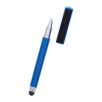 Pen with Stylus, Phone Stand and Screen Cleaner - Blue - Open_Blank