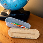 Pencil Box in Recycled PET - Natural With Gray - Lifestyle_Laser