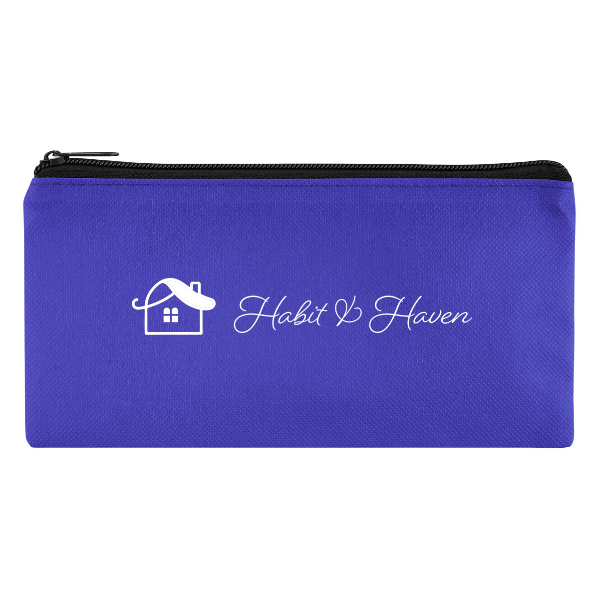 Pencil Pouch, Recycled - Royal Blue - Silk Screen