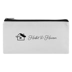 Pencil Pouch, Recycled - White - Silk Screen