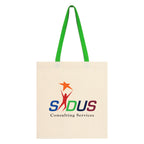 Penny Wise Cotton Canvas Tote Bag, 4 oz - Green - Colorbrite
