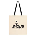 Penny Wise Cotton Canvas Tote Bag, 4 oz - Natural with Black - Silk Screen