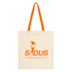 Penny Wise Cotton Canvas Tote Bag, 4 oz - Orange - Silk Screen