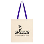 Penny Wise Cotton Canvas Tote Bag, 4 oz - Purple - Silk Screen