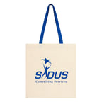 Penny Wise Cotton Canvas Tote Bag, 4 oz - Royal Blue - Silk Screen