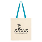 Penny Wise Cotton Canvas Tote Bag, 4 oz - Teal - Silk Screen