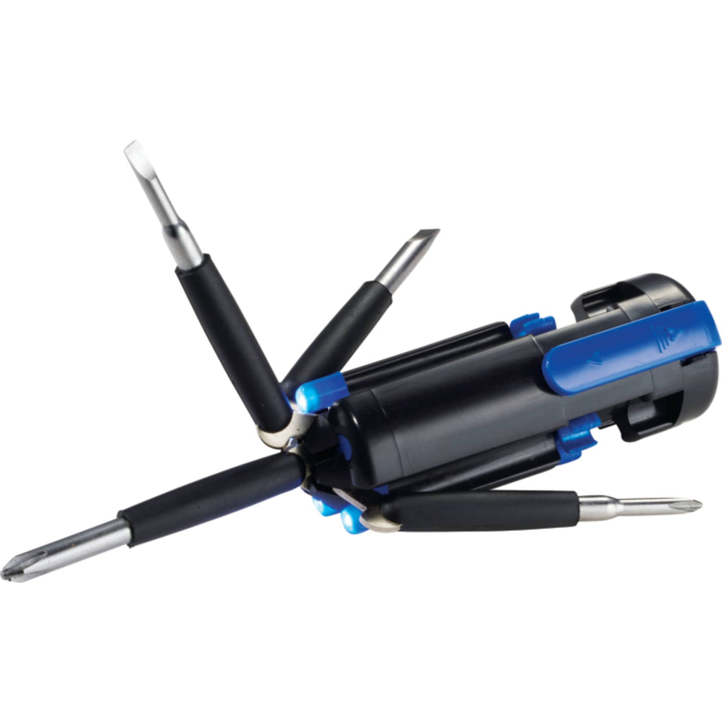 Penta Folding Screwdriver and Flashlight, 6 in 1 - Royal - Photo 2