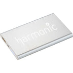 Pep Lightweight Aluminum Power Bank, 4,000 mAh - Silver - Front