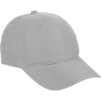 Perforated Back Ball Cap in Recycled Polyester Embroidery - Silver - Right Angle