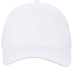 Perforated Back Ball Cap in Recycled Polyester Embroidery - White - Front