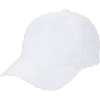 Perforated Back Ball Cap in Recycled Polyester Embroidery - White - Left Angle