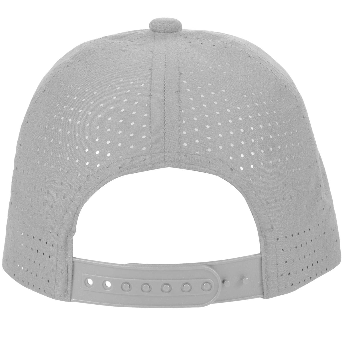 Perforated Back Ball Cap in Recycled Polyester Transfer - Silver - Back