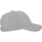 Perforated Back Ball Cap in Recycled Polyester Transfer - Silver - Right Angle 2