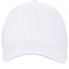 Perforated Back Ball Cap in Recycled Polyester Transfer - White - Front
