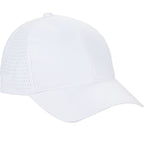 Perforated Back Ball Cap in Recycled Polyester Transfer - White - Right Angle