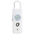 Personal Safety Alarm Keychain with LED Light - White - Front 2