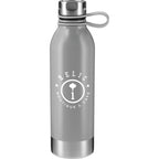 Perth Stainless Steel Sports Bottle with Soft Loop, 25 oz - Gray - Front