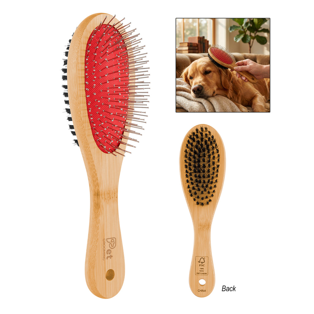 Pet Brush with Two Sides - Laser Engraving