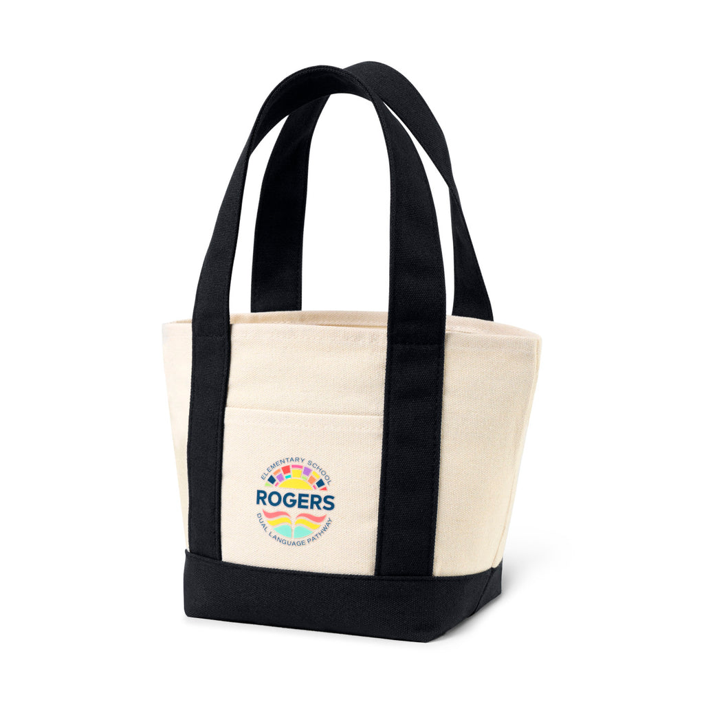 Petite Canvas Tote with Pockets on Both Sides Transfer - Black - View 2