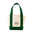 Petite Canvas Tote with Pockets on Both Sides Transfer - Green - View 1