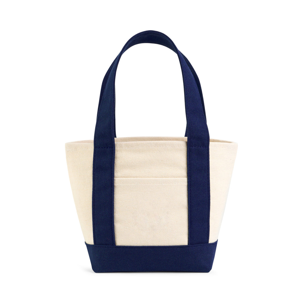 Petite Canvas Tote with Pockets on Both Sides Transfer - True Navy - View 3