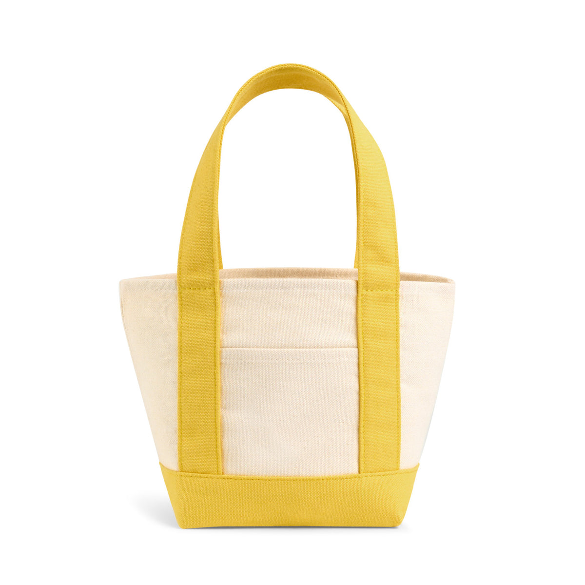 Petite Canvas Tote with Pockets on Both Sides Transfer - Yellow - View 2