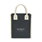Petite Market Street Canvas Tote with Padded Handles - Black - View 1