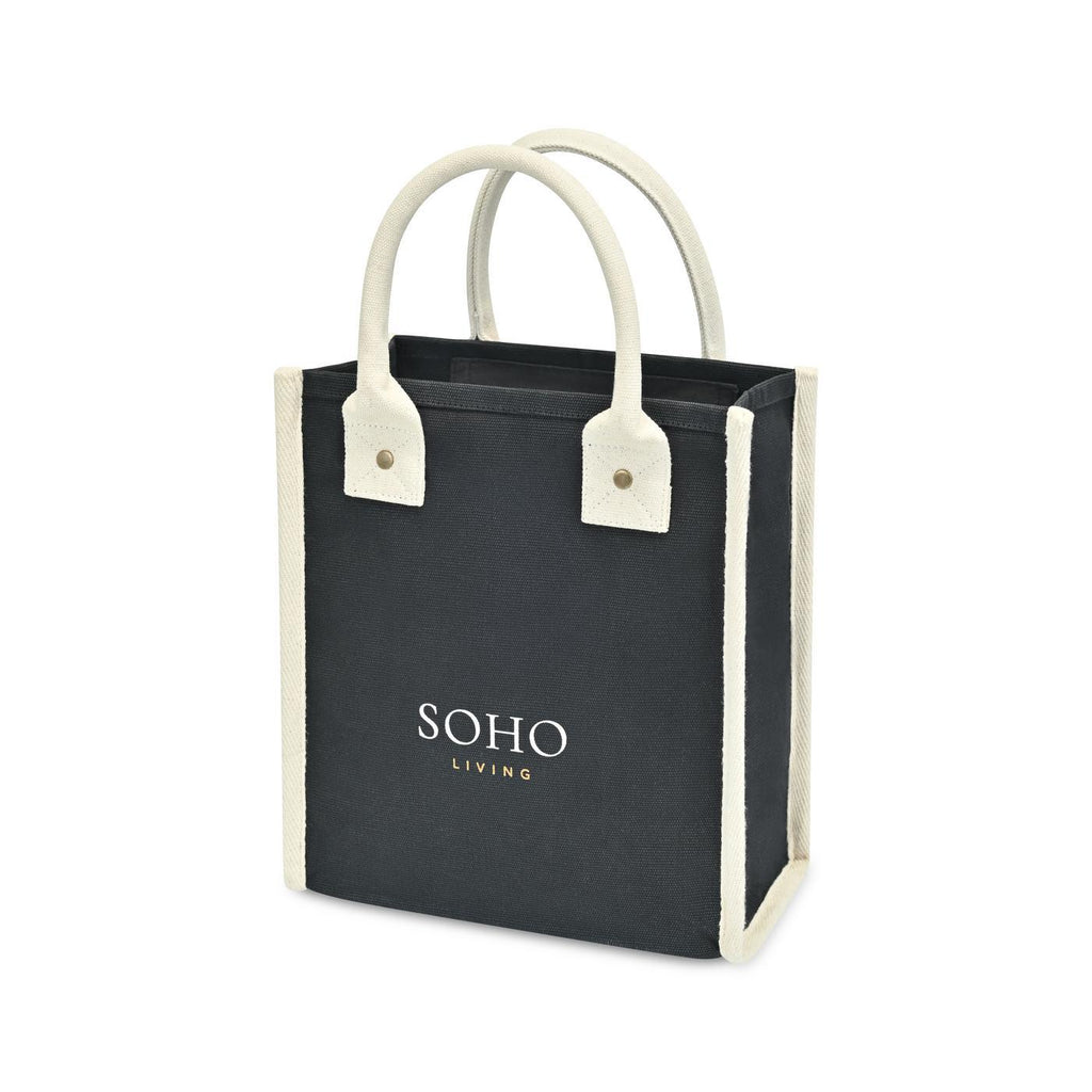 Petite Market Street Canvas Tote with Padded Handles - Black - View 2