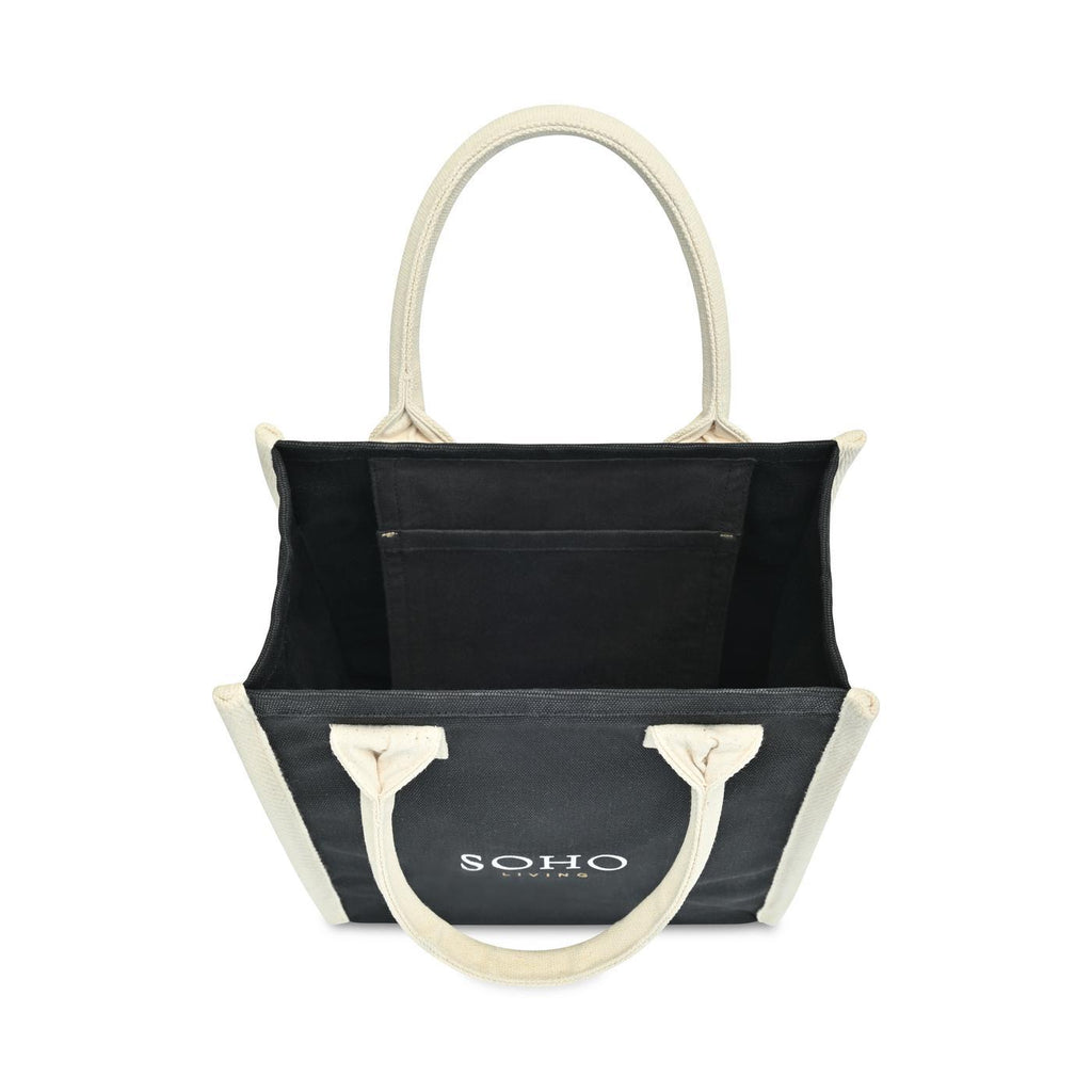 Petite Market Street Canvas Tote with Padded Handles - Black - View 3
