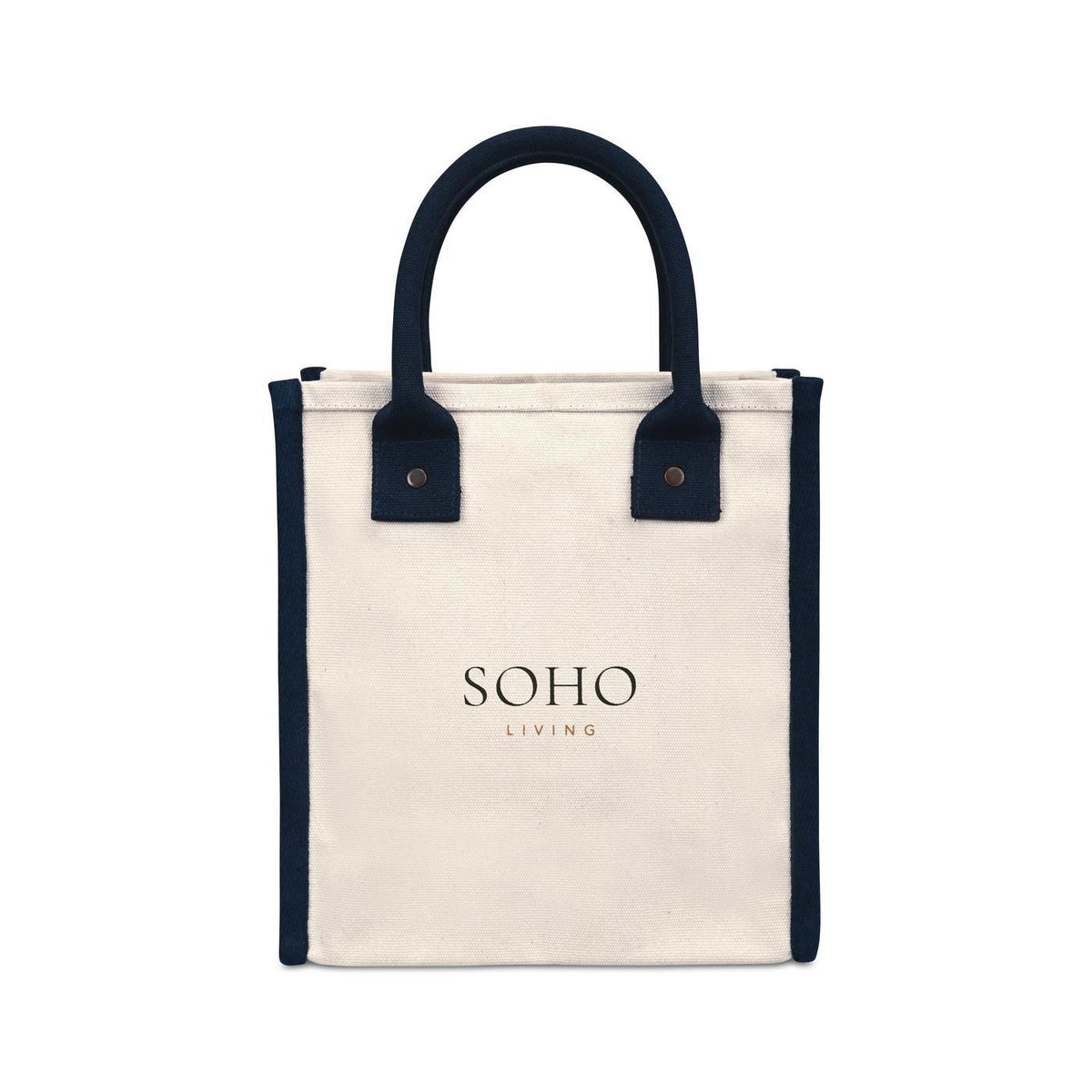 Petite Market Street Canvas Tote with Padded Handles - Navy - View 1