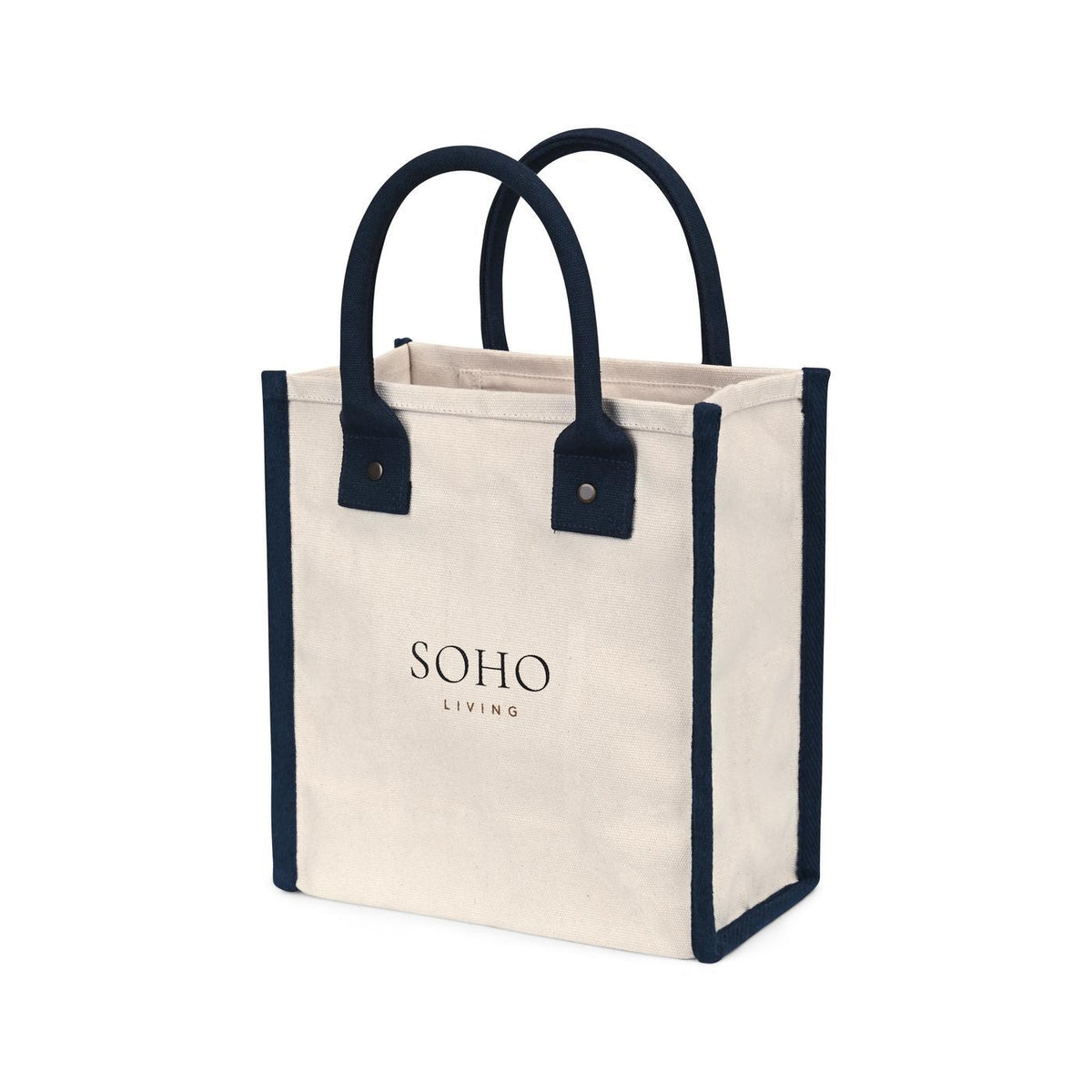 Petite Market Street Canvas Tote with Padded Handles - Navy - View 2
