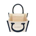 Petite Market Street Canvas Tote with Padded Handles - Navy - View 3