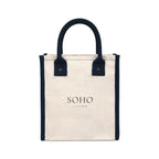 Petite Market Street Canvas Tote with Padded Handles Transfer - Navy - View 1