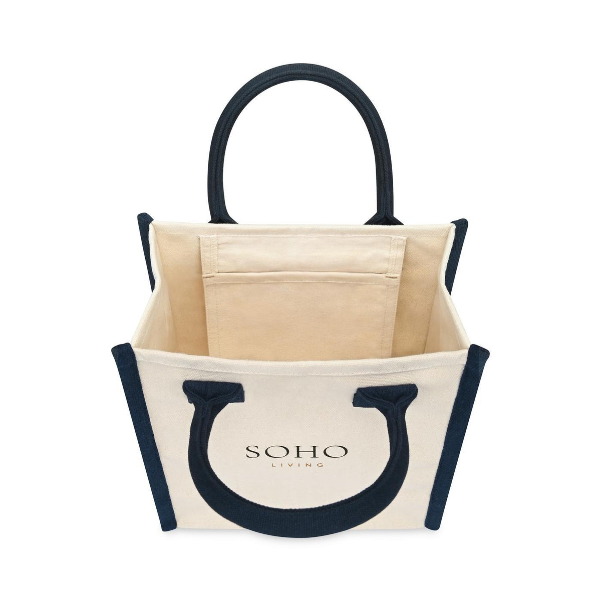 Petite Market Street Canvas Tote with Padded Handles Transfer - Navy - View 3