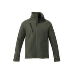Peyto Waterproof Softshell Jacket with Roll-Away Hood for Men Debossing - Loden - Front Flat