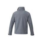 Peyto Waterproof Softshell Jacket with Roll-Away Hood for Men Debossing - Quarry - Back Flat