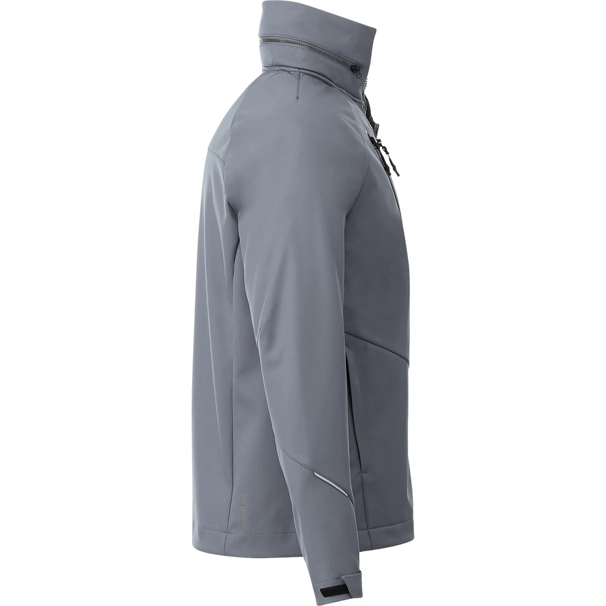 Peyto Waterproof Softshell Jacket with Roll-Away Hood for Men Debossing - Quarry - Right Side